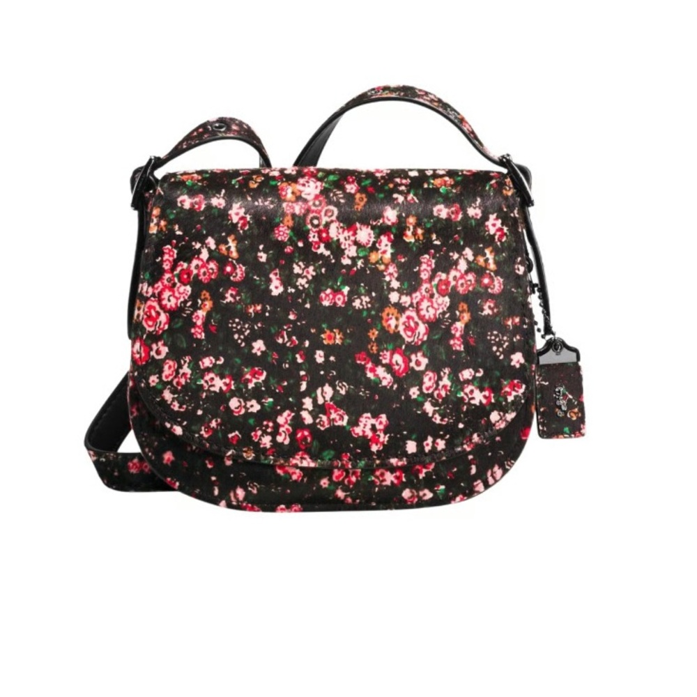 Coach 1941 Saddle 23 Calf Hair Mountain Floral Saddle Crossbody
